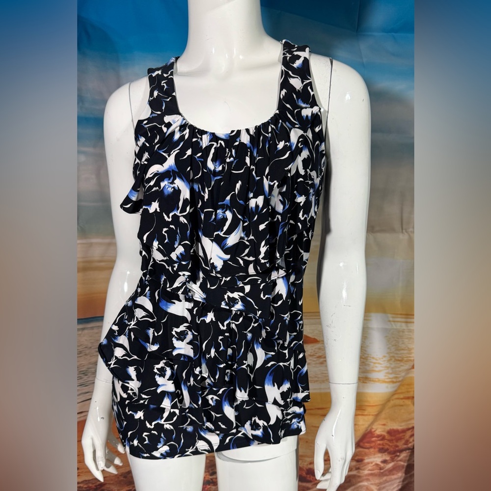 White House Black Market Ruffle Top
